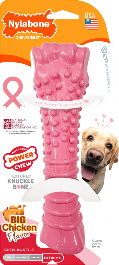 Nylabone Power Chew Pink Breast Cancer Awareness