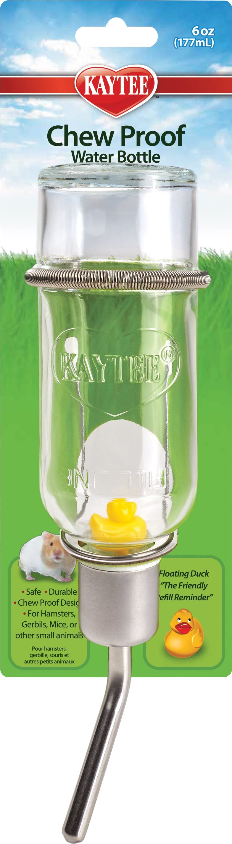 Kaytee Chew-Proof Glass Water Bottle