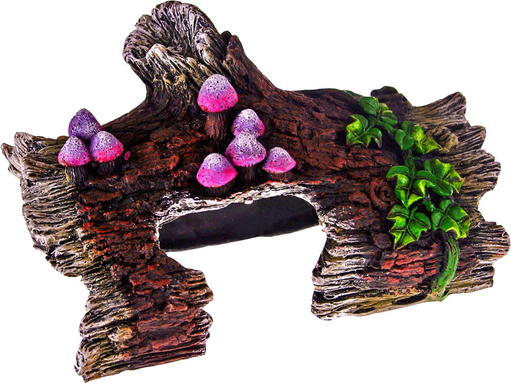 Exotic Environments Log Hideaway With Vines