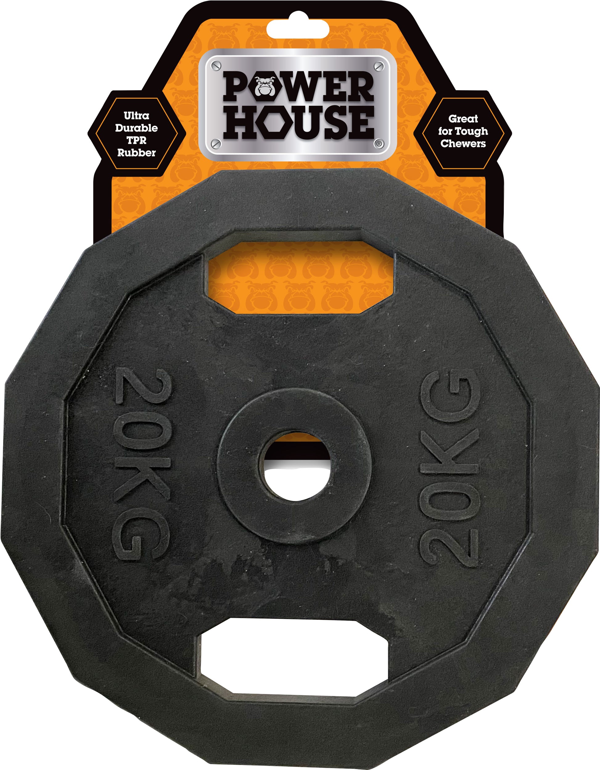 Power House Weight Plate Tpr Dog Toy