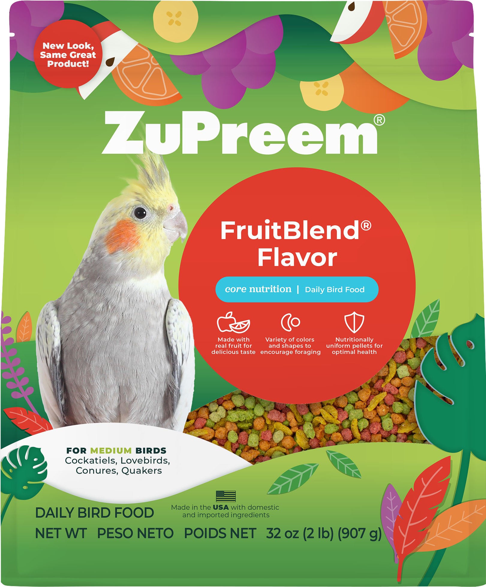Fruitblend Flavor Medium Bird Food