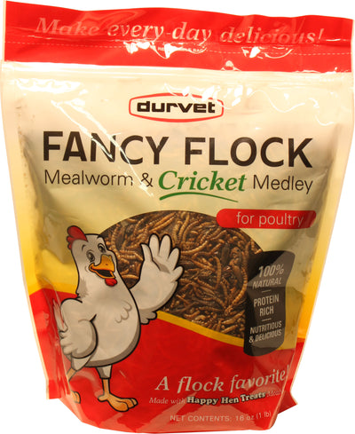 Durvet Fancy Flock Mealworm & Cricket Medley