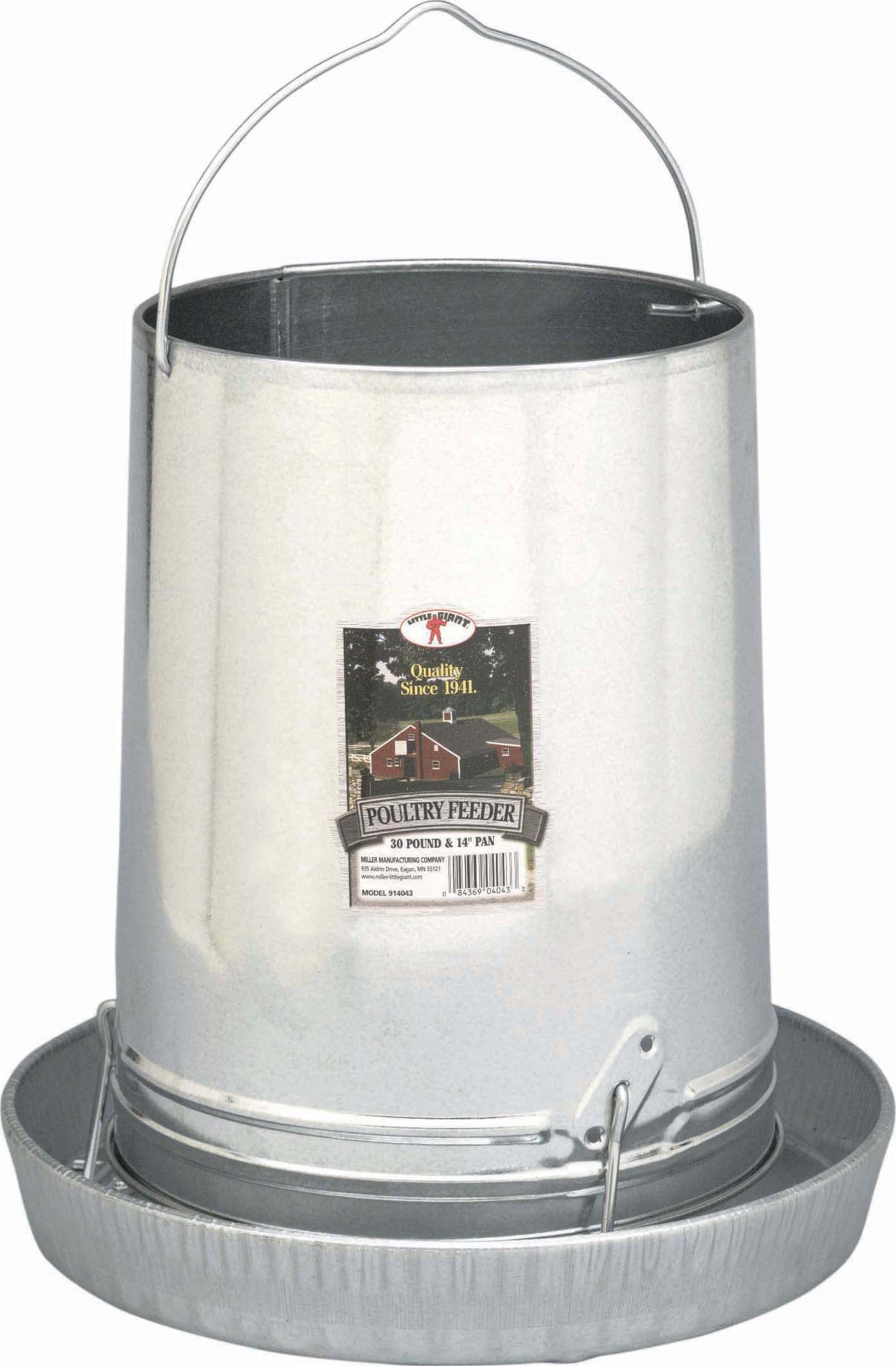 Little Giant Hanging Poultry Feeder W/Pan Galv