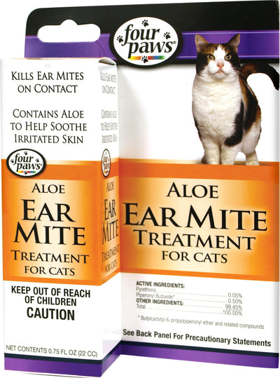 Four Paws Aloe Ear Mite Treatment For Cats