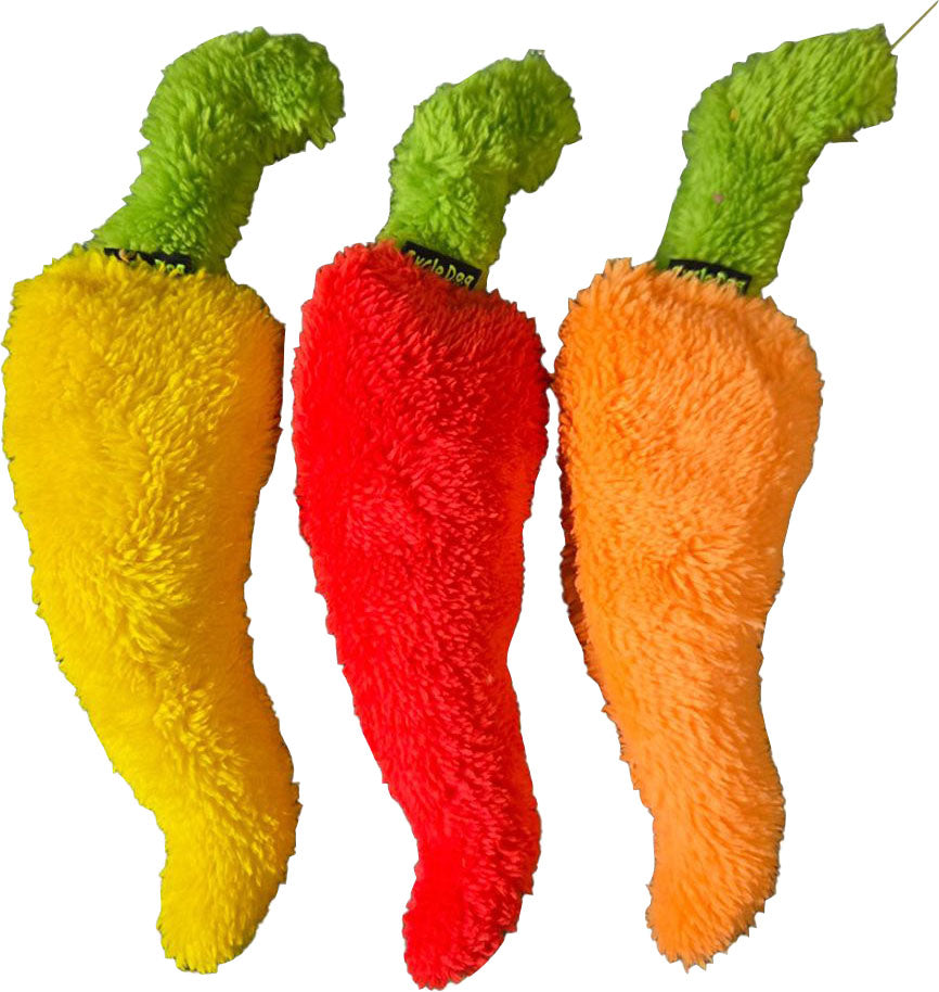 Cycle Dog Duraplush Assorted Chili Pepper Dog Toy