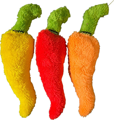 Cycle Dog Duraplush Assorted Chili Pepper Dog Toy