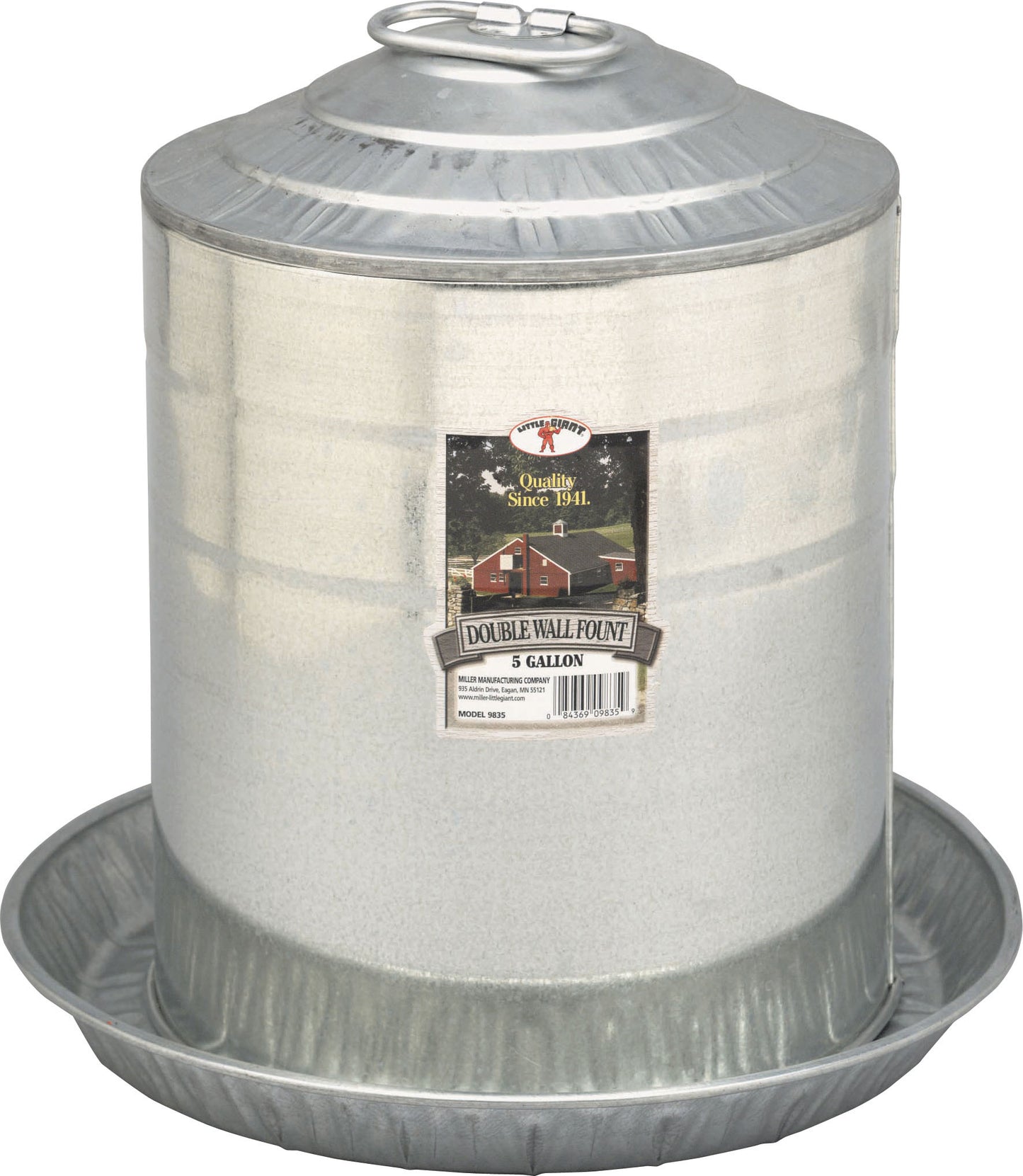 Little Giant Double Wall Poultry Fount Galvanized