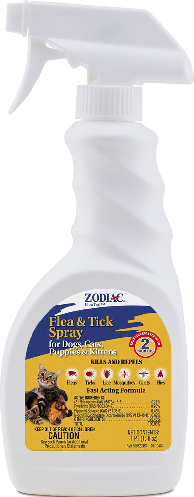 Zodiac Flea & Tick Spray For Dogs & Cats