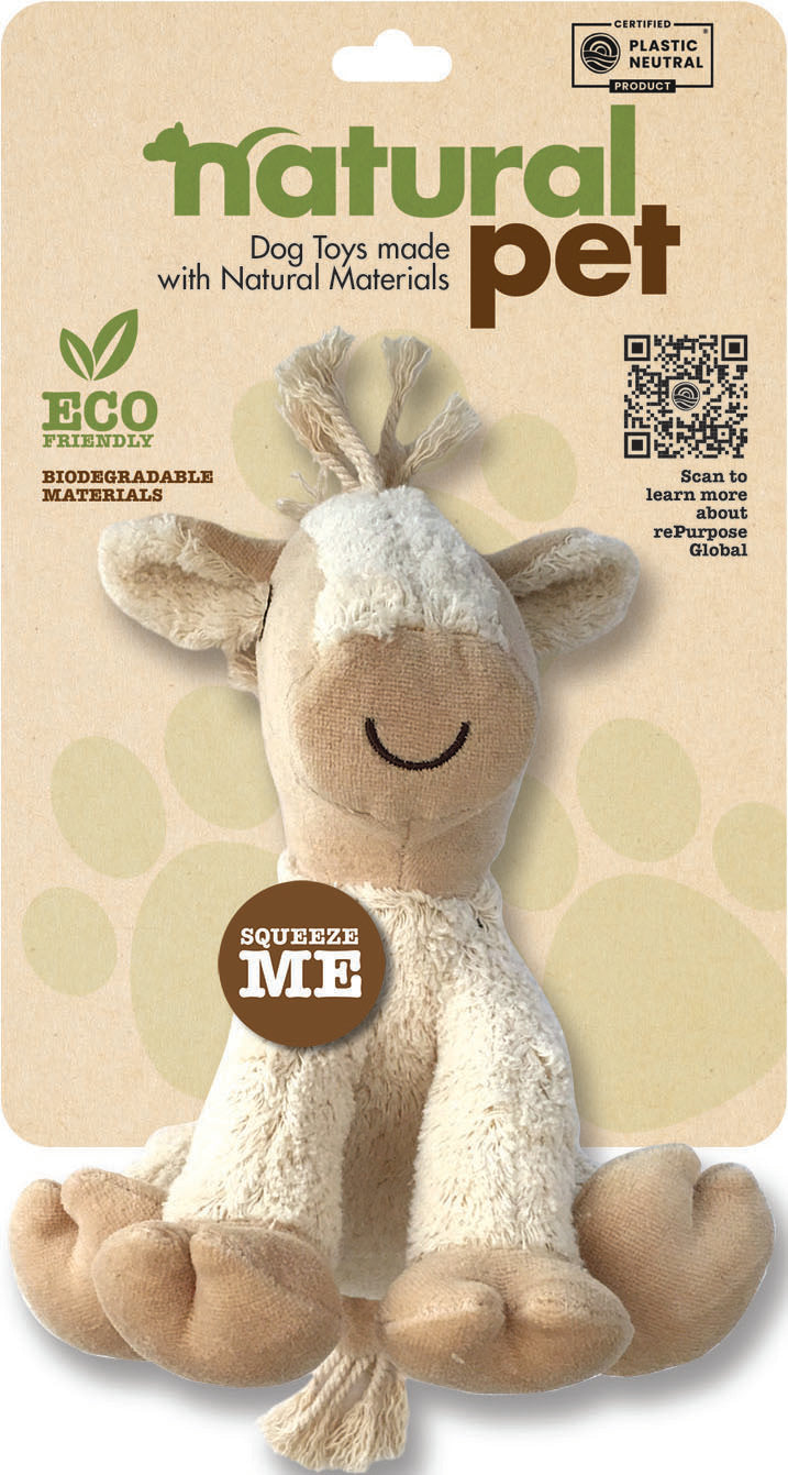 Natural Pet Horse Plush Dog Toy