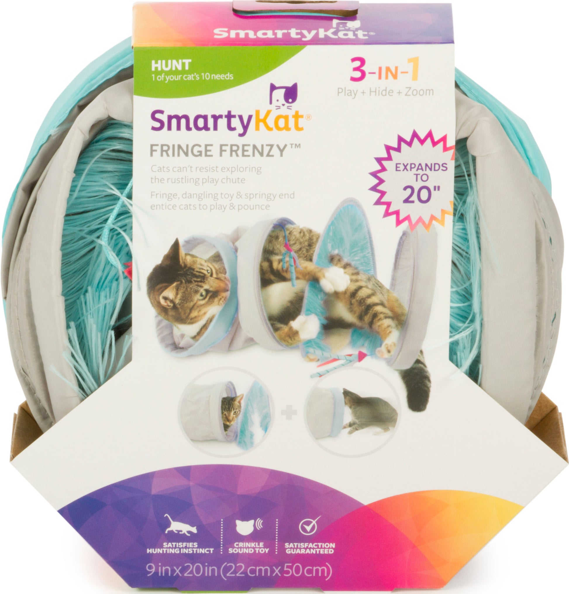 Smartykat Fringe Frenzy Spring Tunnel Cat Toy