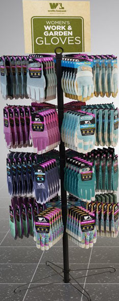 Wells Lamont Coated Garden Glove Spinner Dislay