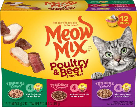 Meow Mix Poultry & Beef Favorities Variety Pack