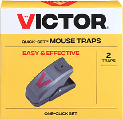Quick-Set Mouse Traps With One Click Set - 2 Pack