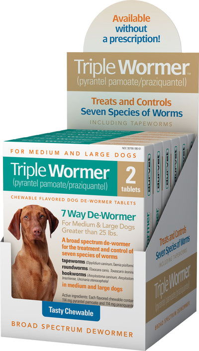 Durvet Triple Wormer For Med & Lrg Dogs