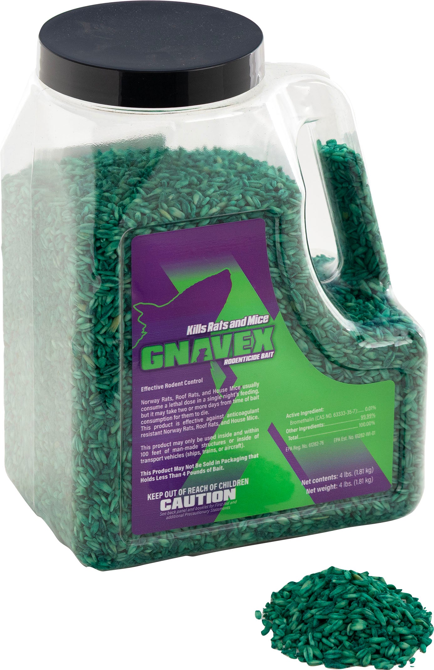 Gnavex Rats & Mice Rodenticide Bait Jug