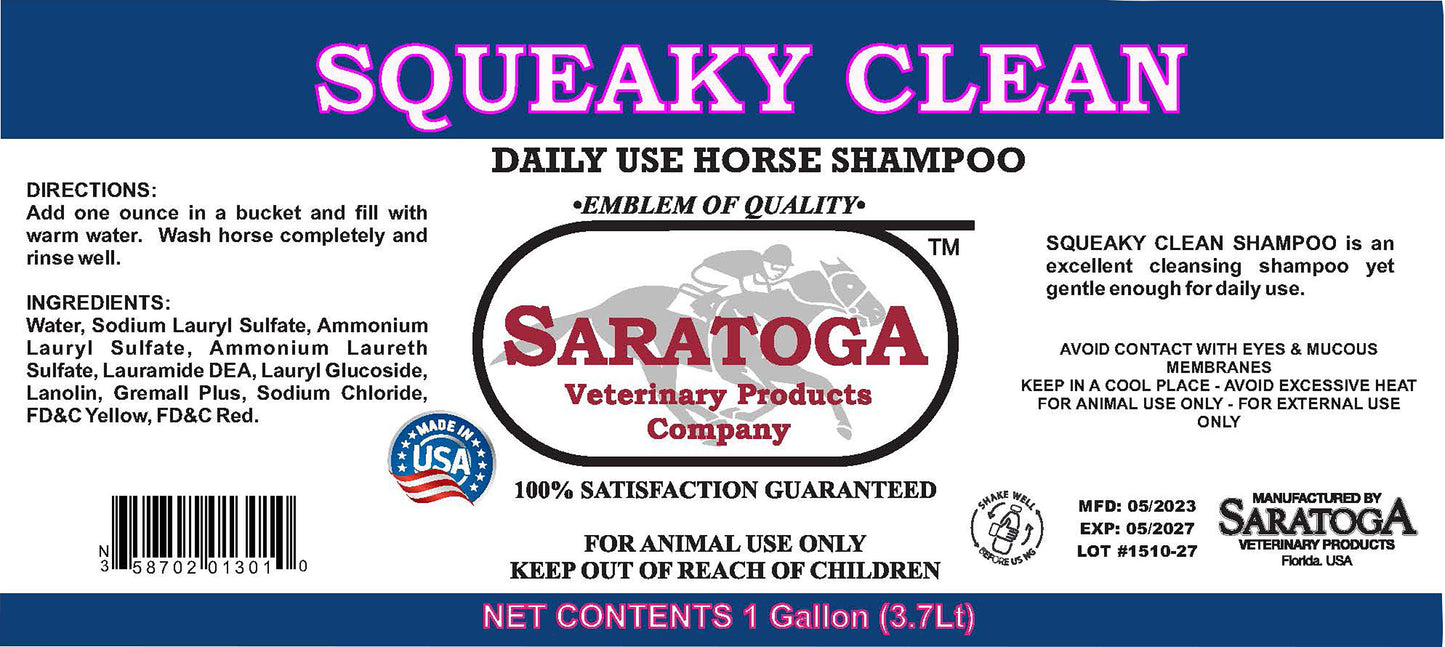 Saratoga Squeaky Clean Horse Shampoo