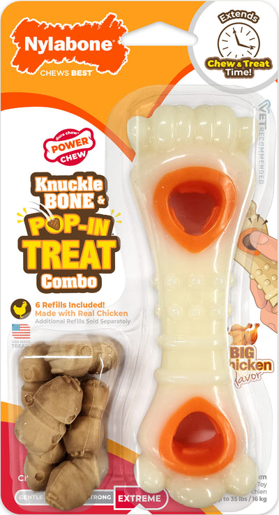 Nylabone Power Chew Knuckle Bone & Pop-In Treat