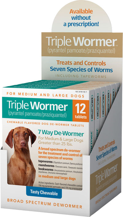 Durvet Triple Wormer For Med & Lrg Dogs