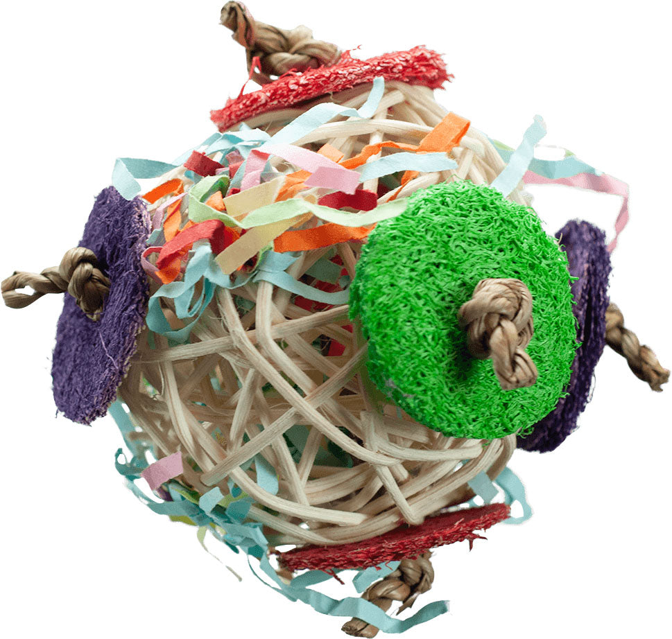 Nibbles Vine Ball Chew W/Crinkle Paper & Loofah