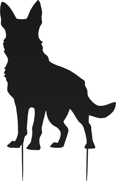German Shepherd Shadow Yard Stake