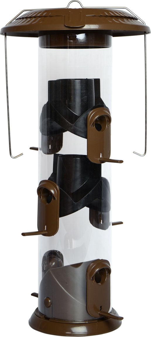 Deluxe Wide Funnel Flip-Top Tube Feeder