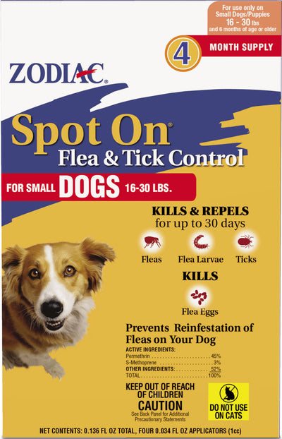 Zodiac Spot On Flea & Tick Control For Dogs
