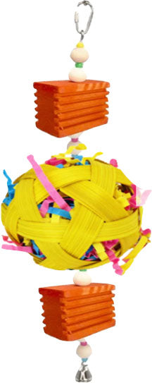 Happy Beaks Party Ball Hanging Bird Toy