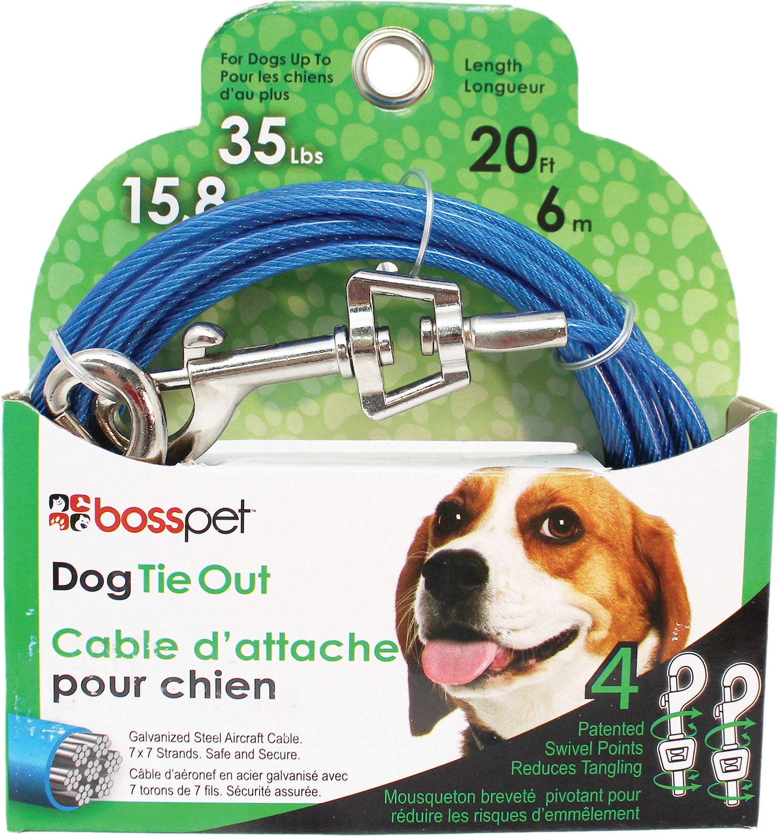 Boss Pet Tie-Out Swivel Snap