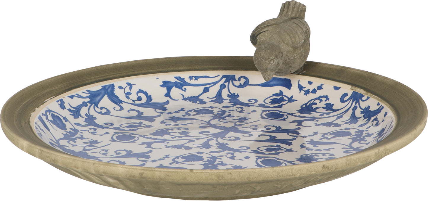 Esschert Design Aged Ceramic Birdbath