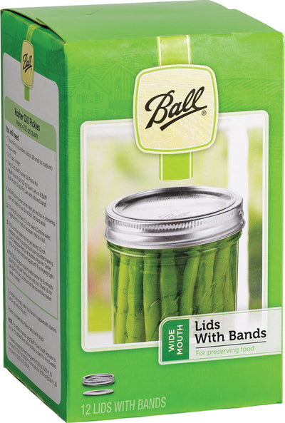 Ball Wide Mouth Lids W/Bands