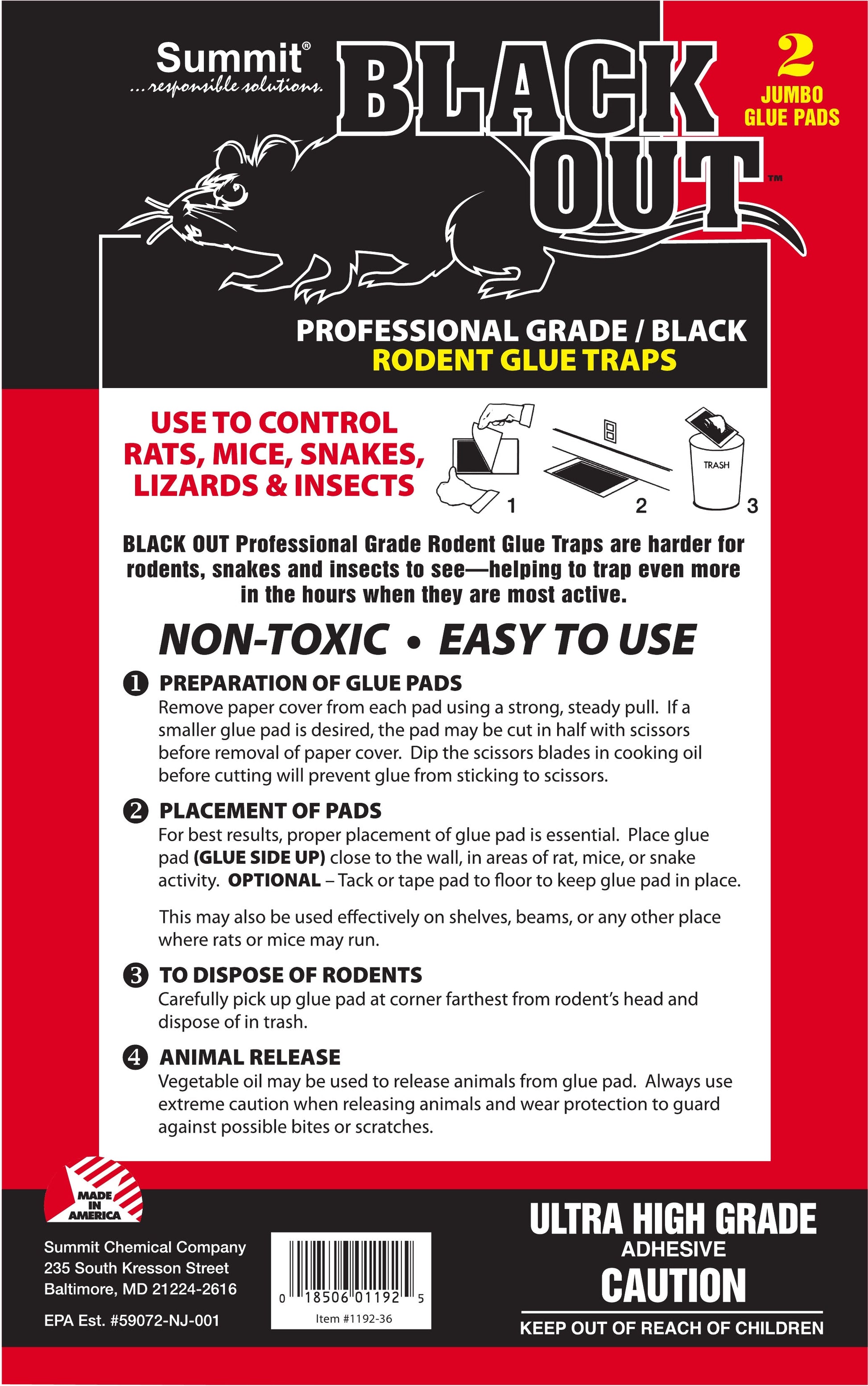 Blackout Pro Grade Xl Rodent Glue Pads