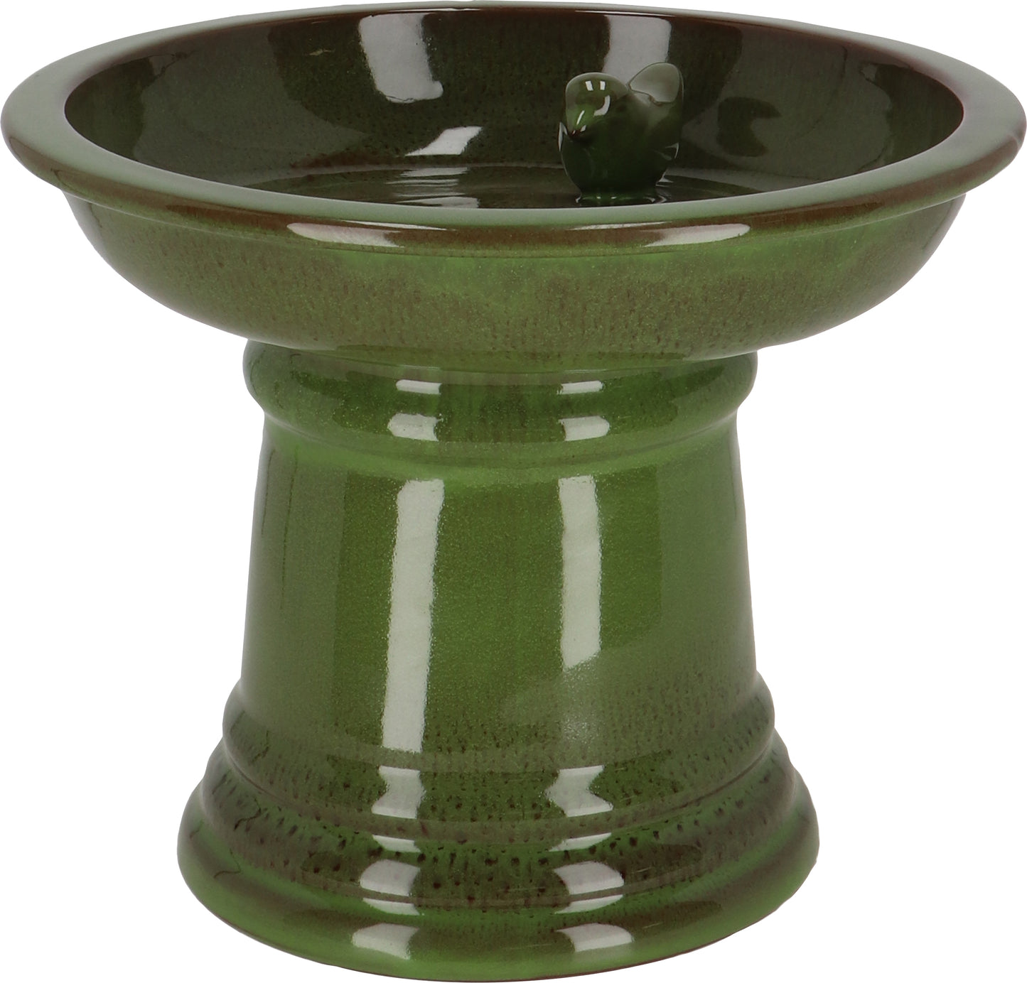 Esschert Design Ceramic Round Birdbath On Foot