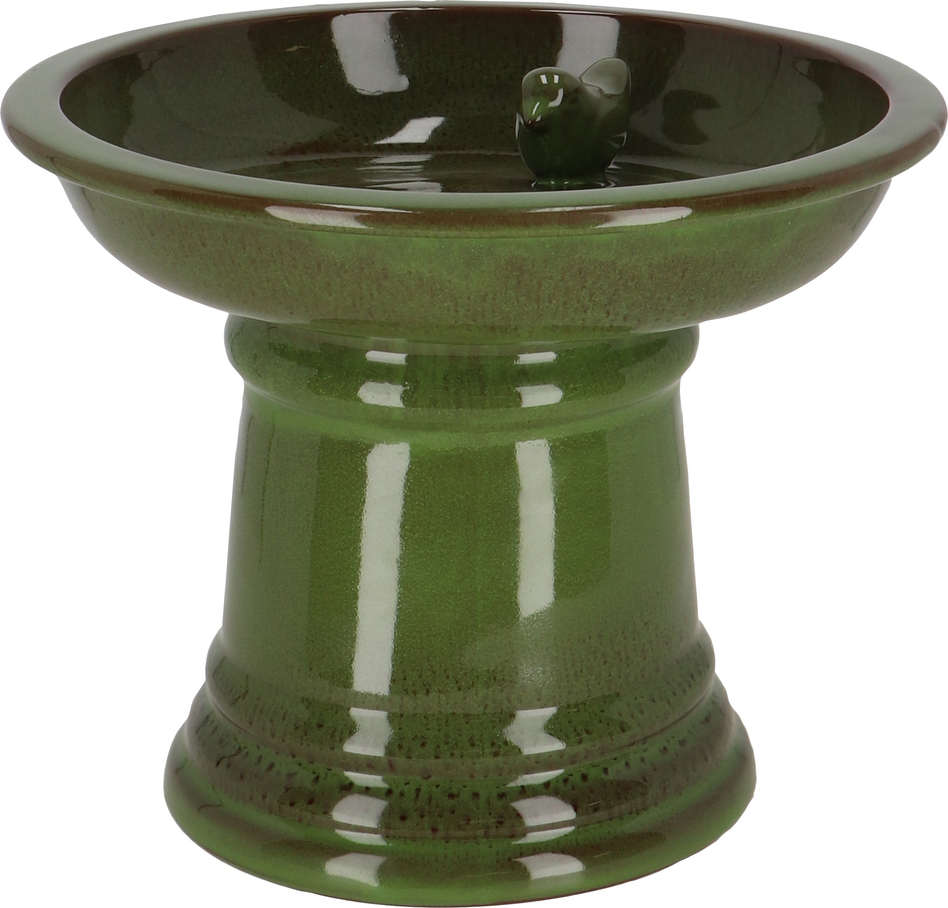 Esschert Design Ceramic Round Birdbath On Foot