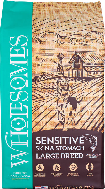 Wholesomes Lrg Breed Sensitive Skin & Stomach Food