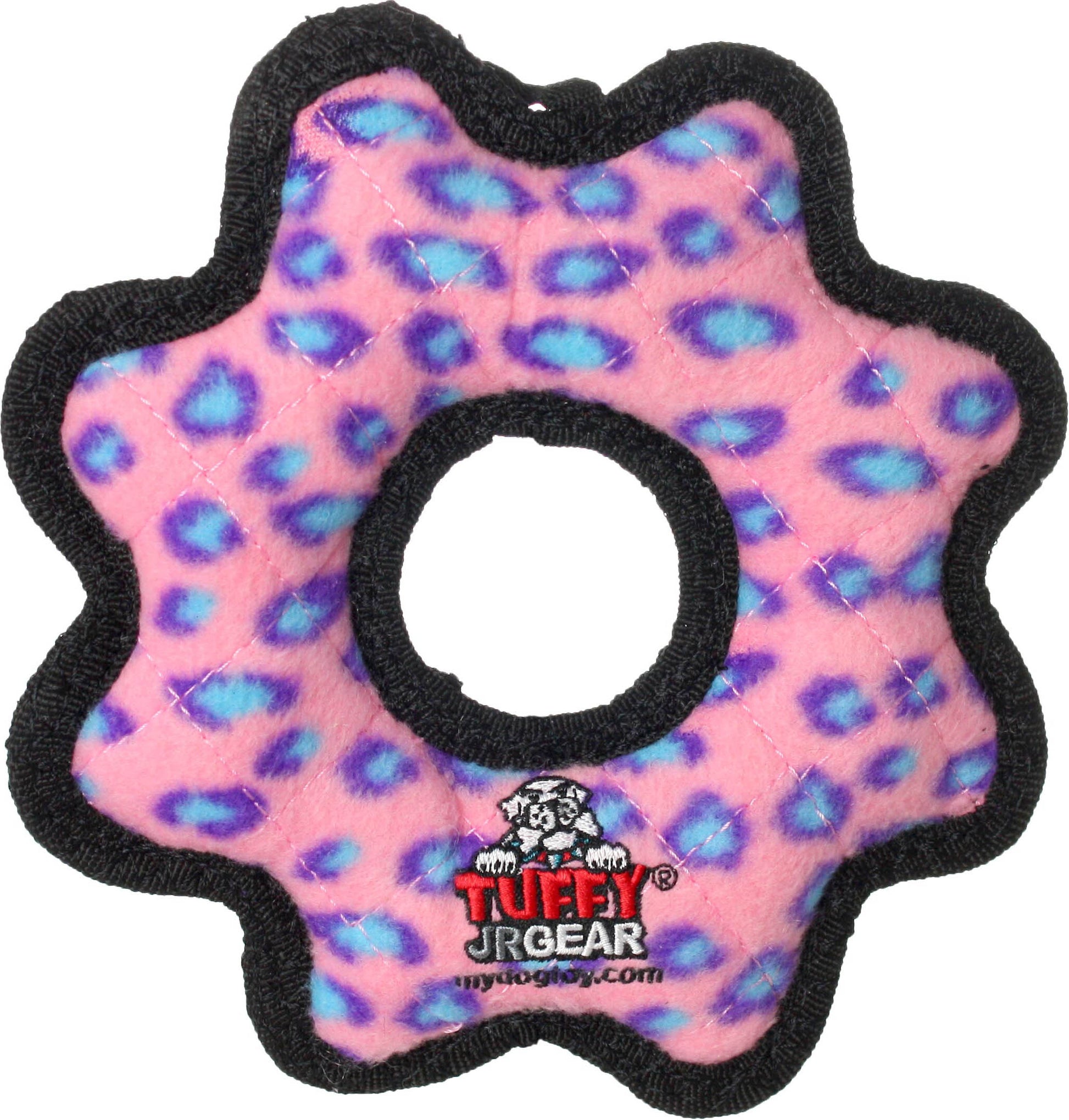 Tuffy Jr Gear Ring Durable Squeaky Soft Dog Toy