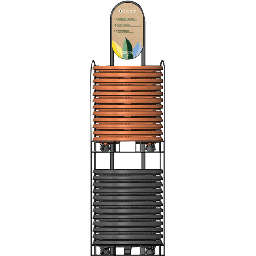 Bloem Round Plant Caddy Display