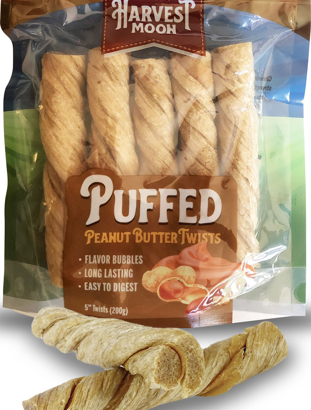 Harvest Moon Puffed Twists Dog Chews