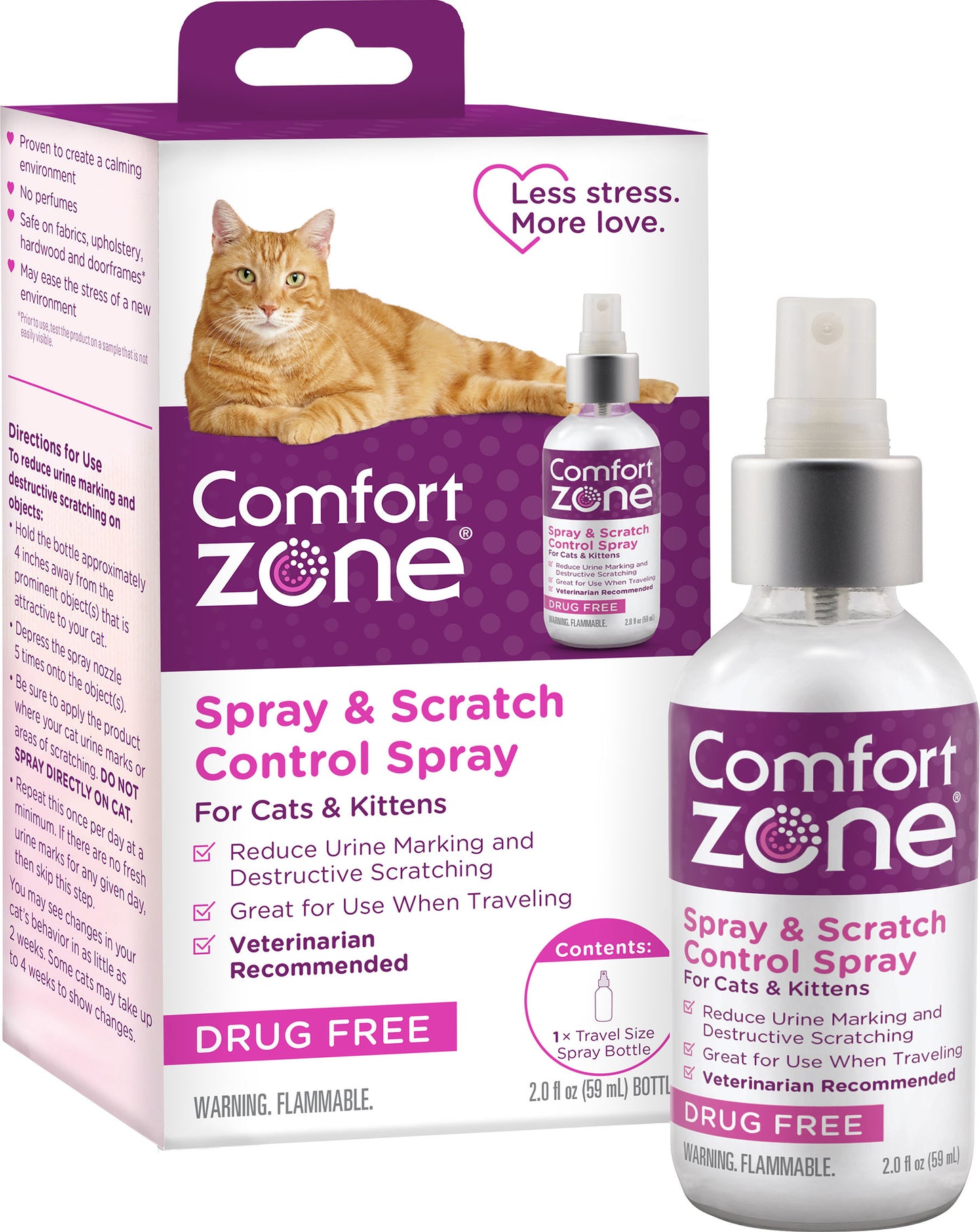 Comfort Zone Spray & Scratch Control For Cats