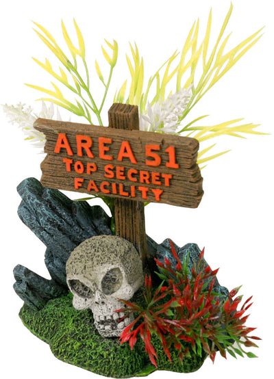 Exotic Environments Area 51 Sign With Skull