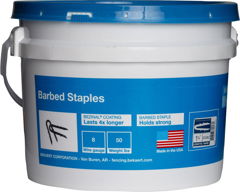Bekaert Barbed Fence Staple Bezinal Coated Bucket