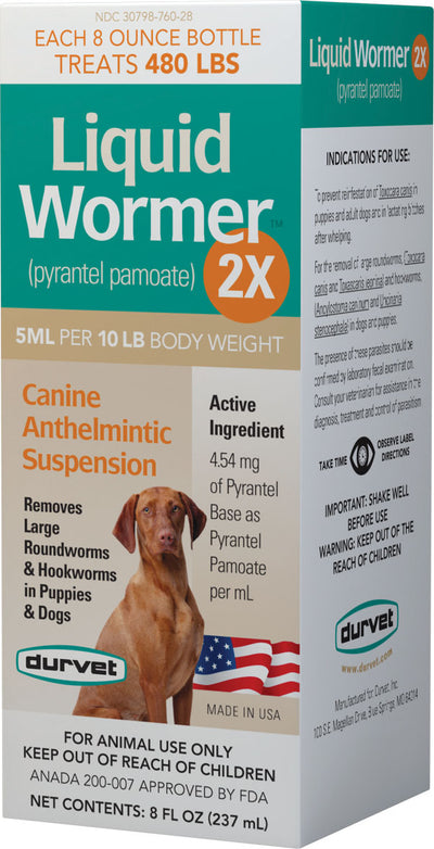 Durvet Liquid Wormer 2x For Dogs & Puppies