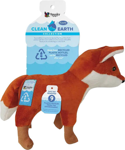Spunkypup Clean Earth Recycled Plush Toy Fox
