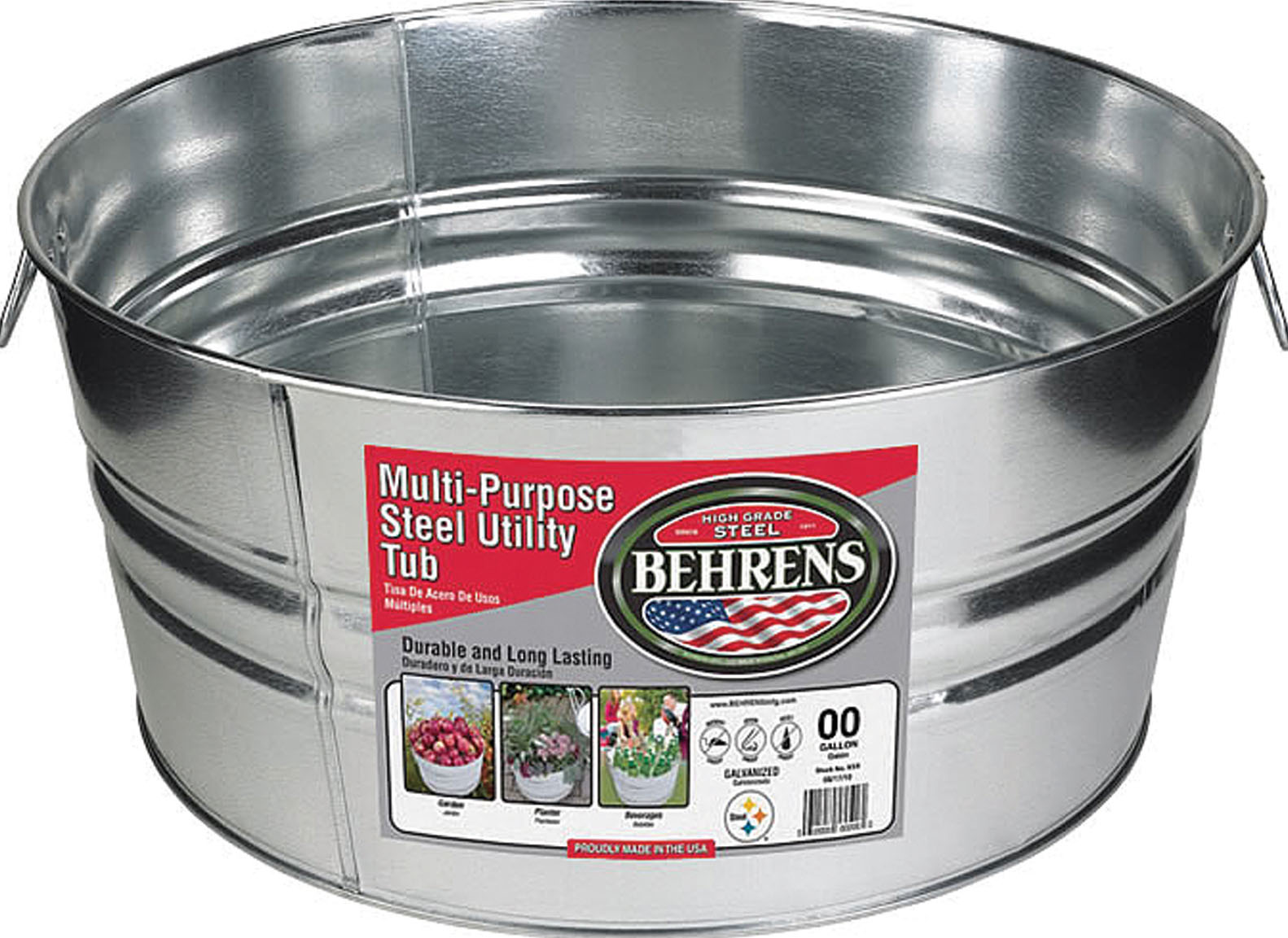 Multi-Purpose Galvanized Steel Utility Tub
