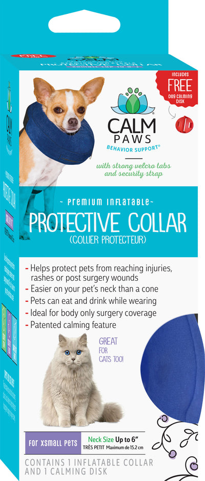 Protective Inflatable Collar W/Dog Calming Disk