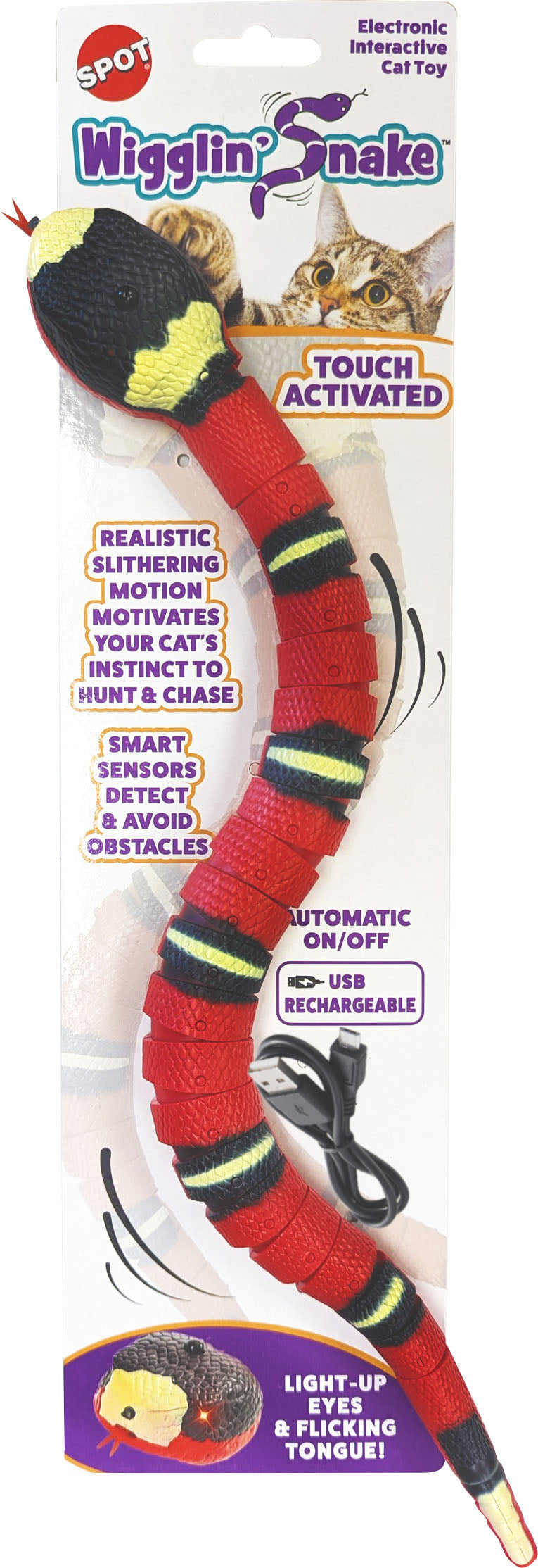 Spot Wigglin' Snake Electronic Cat Toy