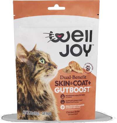 Welljoy Skin & Coat + Gutboost Cat Treat