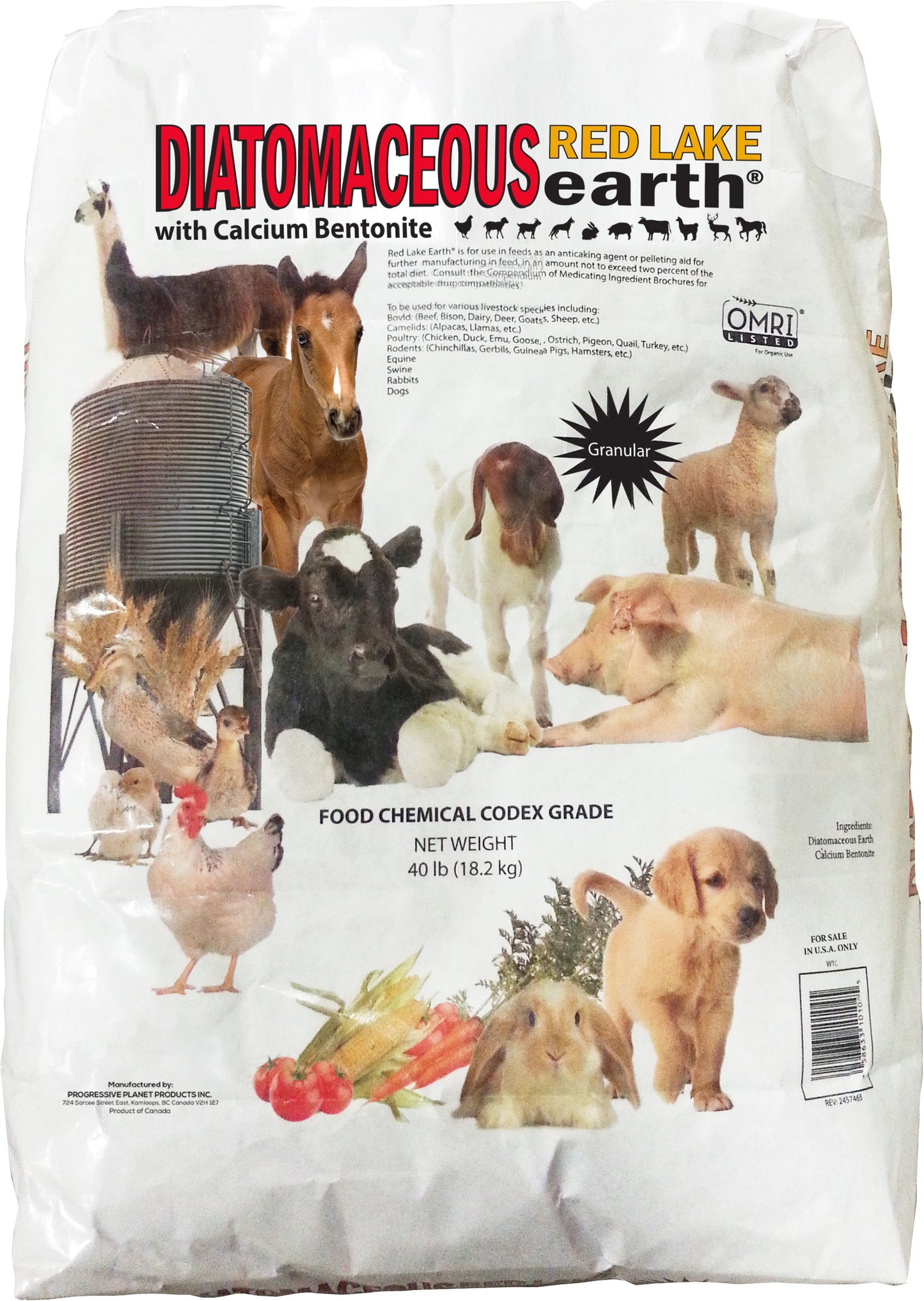 Red Lake Diatomaceous Earth W/Calcium Bentonite