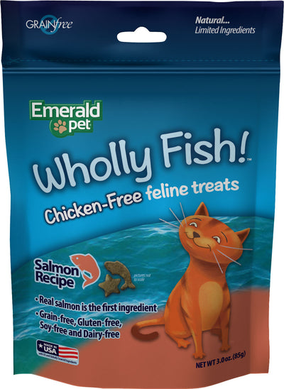 Emerald Pet Wholly Fish! Chicken-Free Feline Treat
