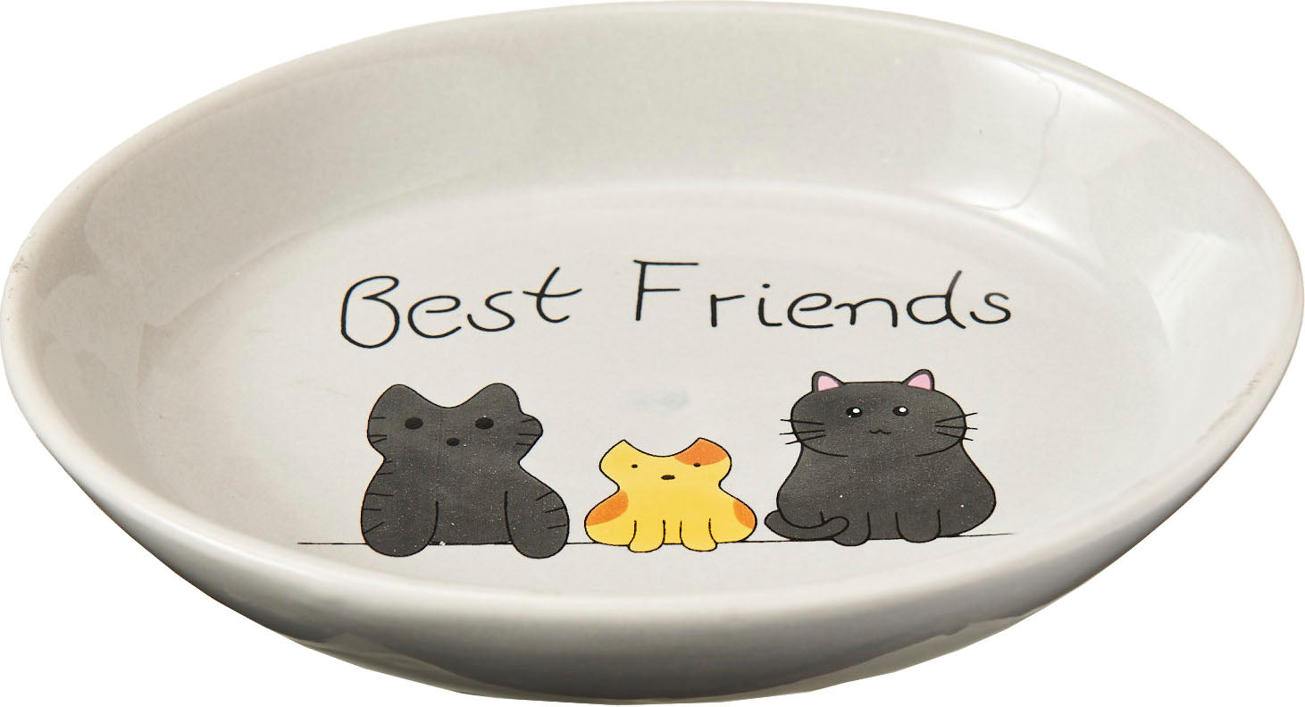 Spot Best Friends Stoneware Oval Cat Dish