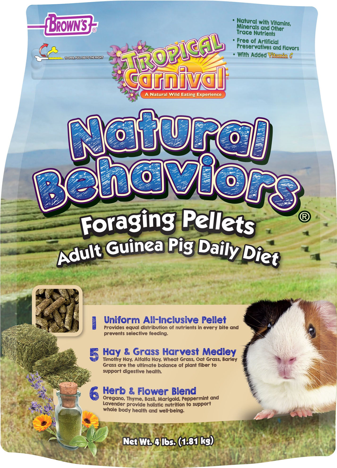 Tropical Carnival Foraging Pellets Guinea Pig Food